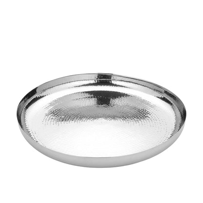 Stainless steel round tray 40 cm - Silver