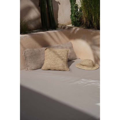 Raffia cushion cover 40×40 cm - natural, handcrafted in Indonesia