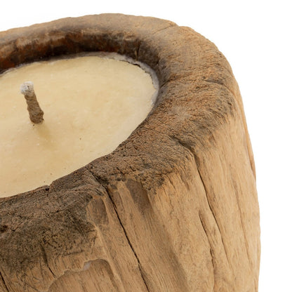 Wood candle trunk, handmade - Natural