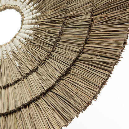 Mengdong grass wall circle, natural white - 75 cm