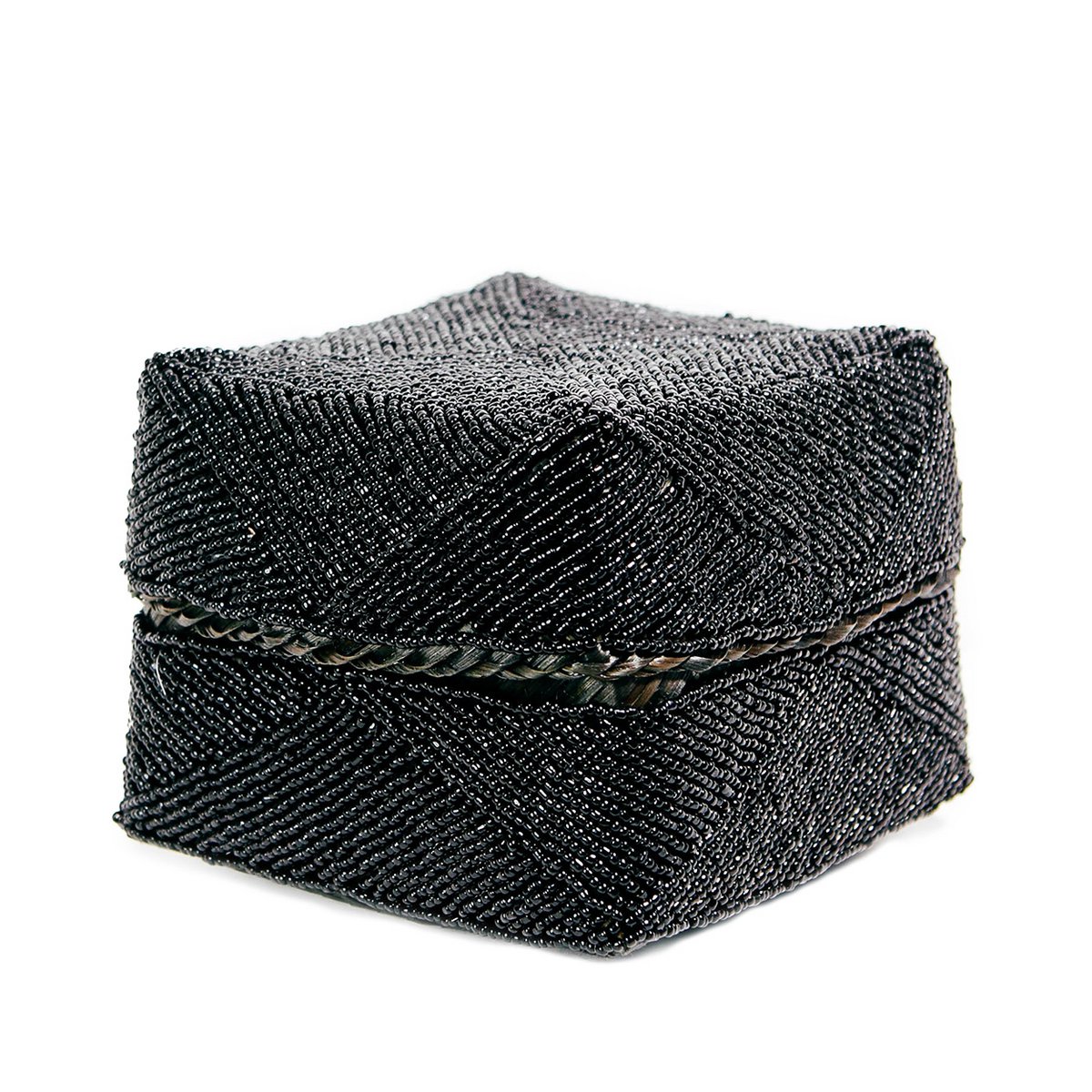 Perlebambusboks, sort - L