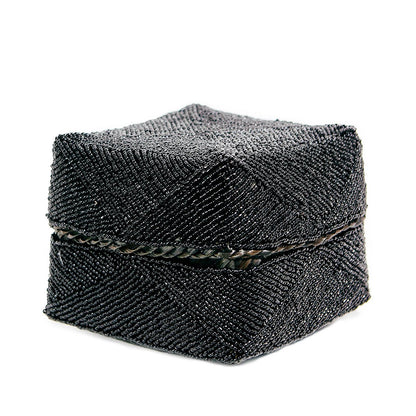 Perlebambusboks, sort - L