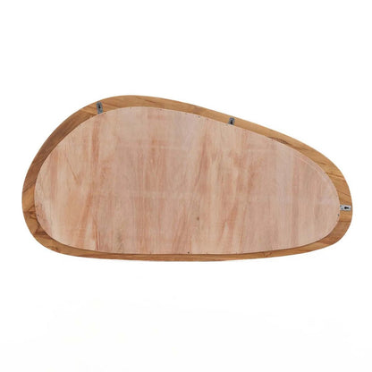 Teaktræsspejl, oval organisk ramme - XL