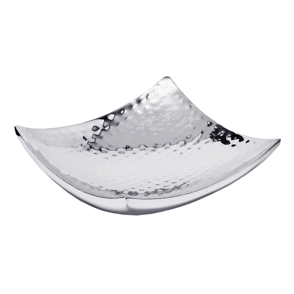 Hammered stainless steel bowl 19 × 19 cm - flower shape