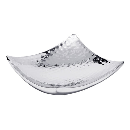 Hammered stainless steel bowl 19 × 19 cm - flower shape