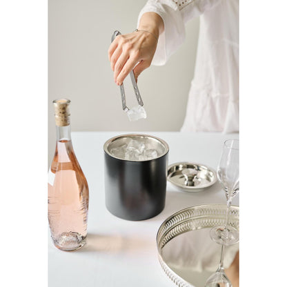 Stainless steel ice bucket Pearl, 16 cm - with lid and pliers