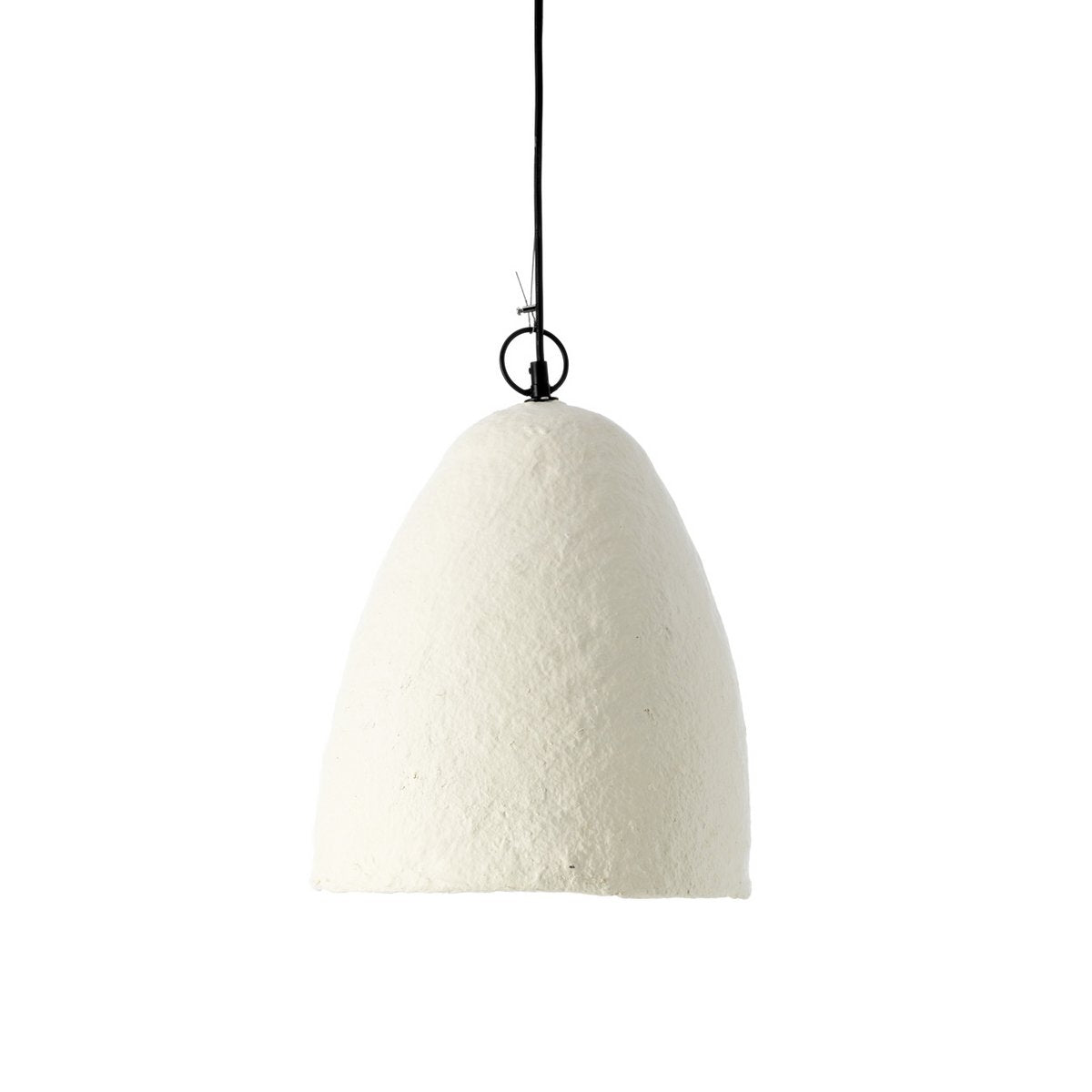 Papier-mâché Pendelleuchte, 30 cm - Weiß
