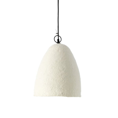 Papier-mâché pendant lamp, 30 cm - White