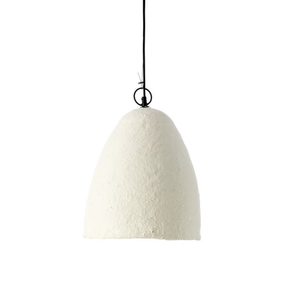 Papier-mâché Pendelleuchte, 30 cm - Weiß
