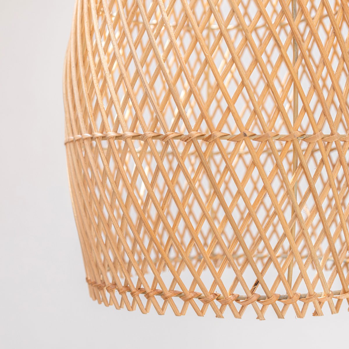 Rattan cylinder pendellampeskærm TABUNG – Ø 24 cm