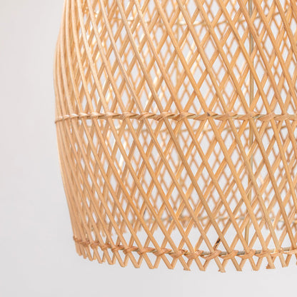 Rattan cylinder pendellampeskærm TABUNG – Ø 24 cm