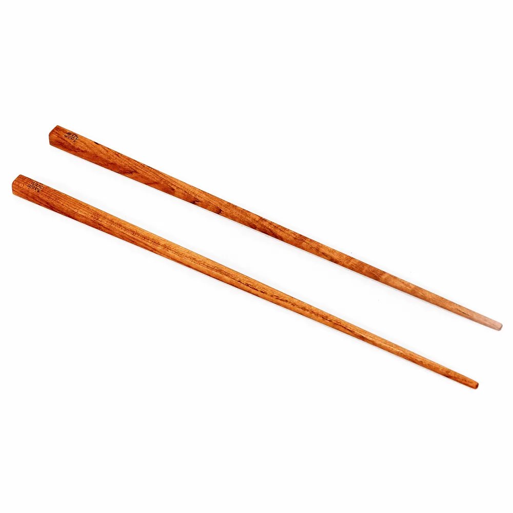 Teak root chopsticks, 23 cm – natural wood pair