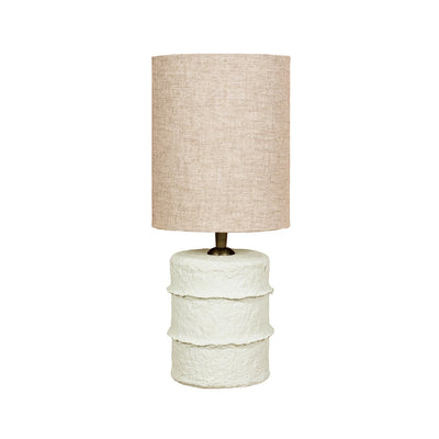 Papier-mâché table lamp, 20 cm - white small
