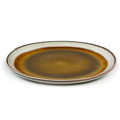Stoneware salad plate, earthy tones – M
