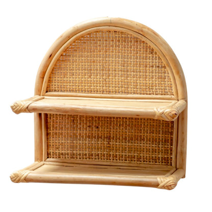 Rattan væghylde 30×30 cm – håndlavet i Indonesien