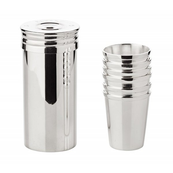 Silver-plated shot cup set of 6 with box Moya H 5 cm
