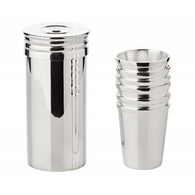 Silver-plated shot cup set of 6 with box Moya H 5 cm