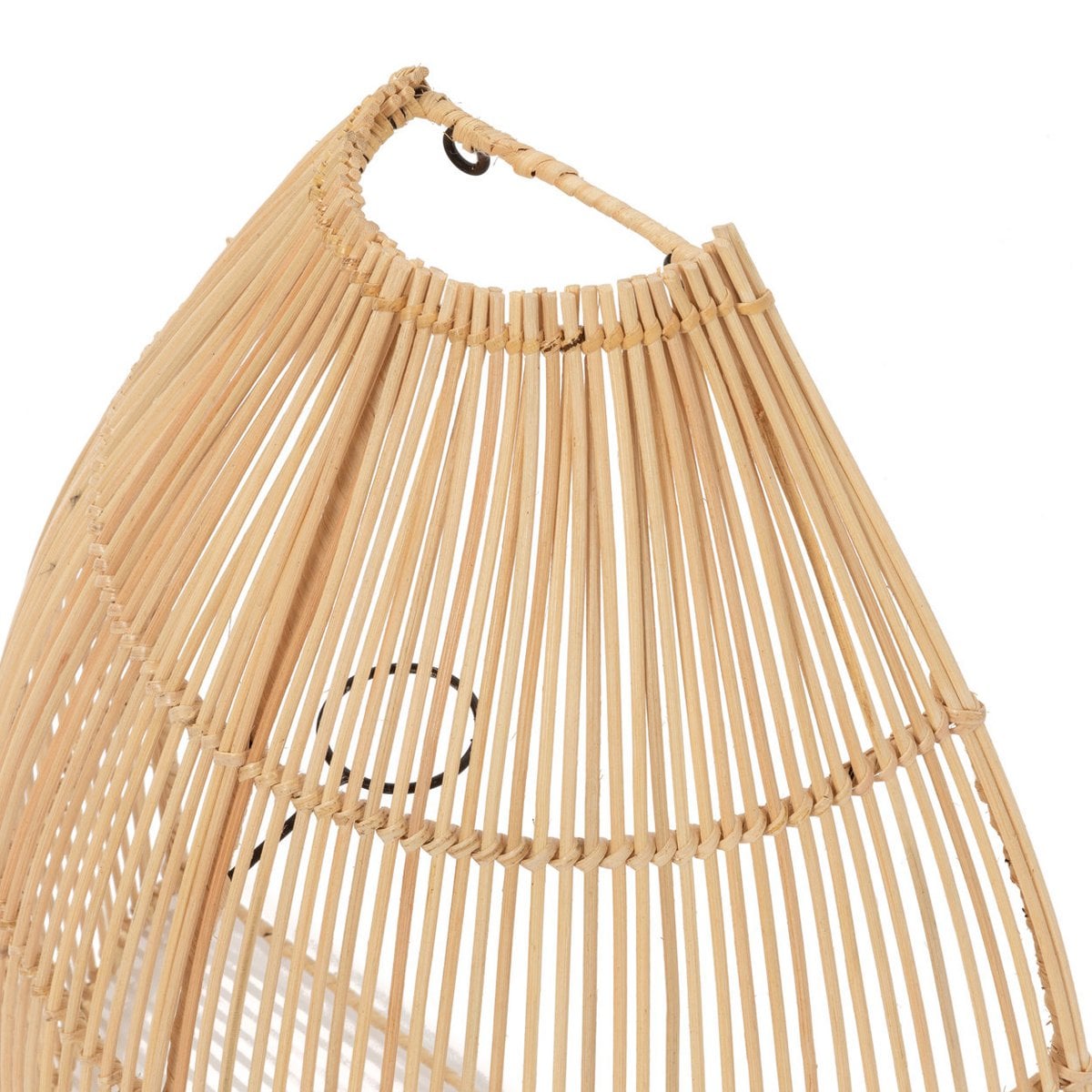 Rattan wall shade, 55 cm - beige semi-conical dome