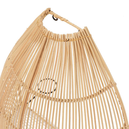 Rattan wall shade, 55 cm - beige semi-conical dome