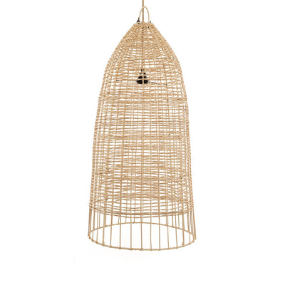 Rattan-Hängeleuchte 90 cm hoch – schlanke, natürliche Form