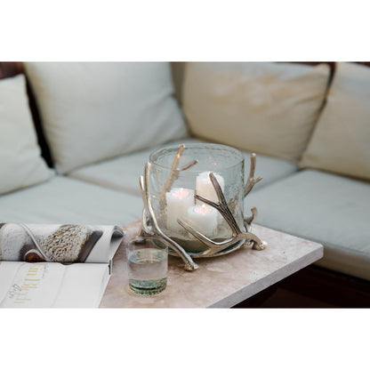 Aluminum lantern Kingston, 25 cm - antler motif