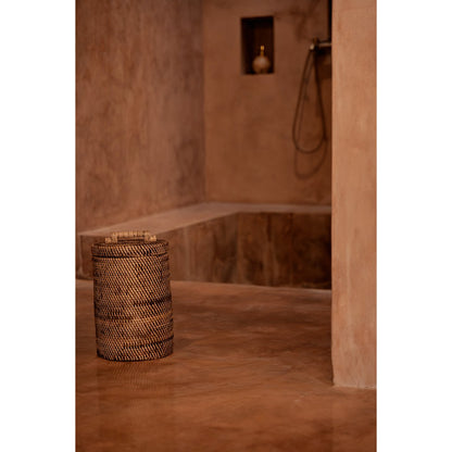 Rattan bin 20 × 37 cm high - natural brown