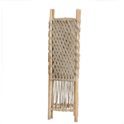 Teak and seagrass room divider - natural