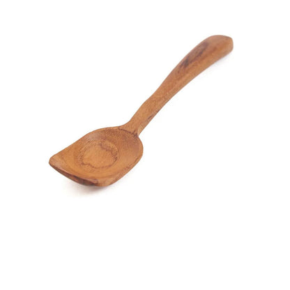 Teak dessert spoon, 13 cm - natural finish