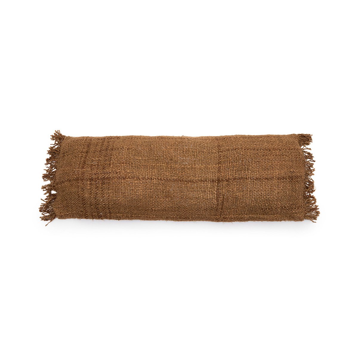 Cotton cushion cover 35×100 cm - brown