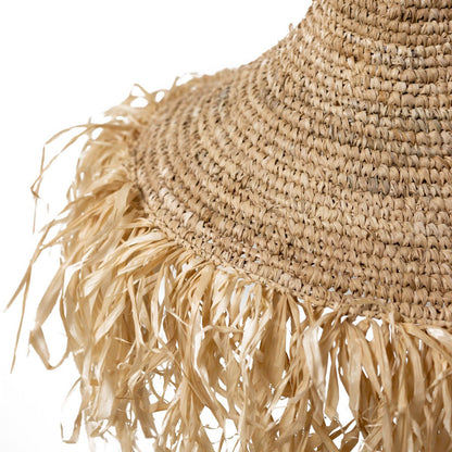 Raffia lampeskærm RUMBAI Ø40×30 cm – rattanramme