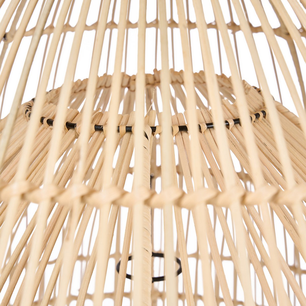 Rattan-Pendelleuchte, 84 cm – natürlicher Matchabesen