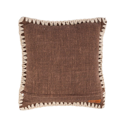 Baumwollkissenbezug 50×50 cm – braun und weiß, Indonesien