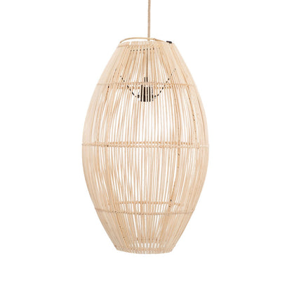 Rattan pendel 35×59 cm - tilspidset form, håndlavet