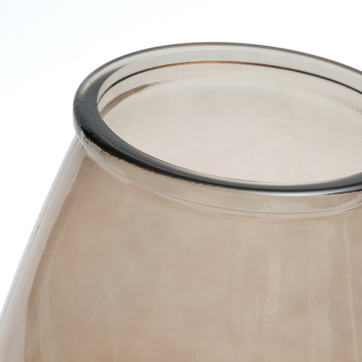 Vase aus Recyclingglas, mittel – beige, groß