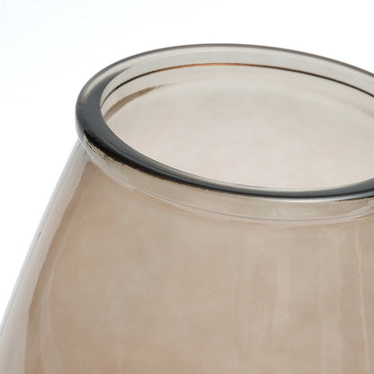 Vase aus Recyclingglas, mittel – beige, groß