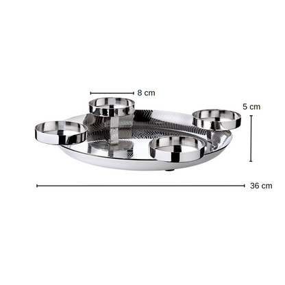 Stainless steel advent wreath Kaya, 36 cm diameter