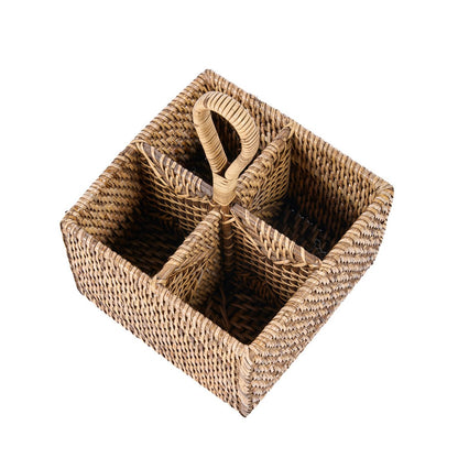 Bestikholder af rattan nr. 4, naturlig brun