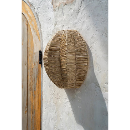 Vægapplikation i raffia M - natur, 30 × 40 cm