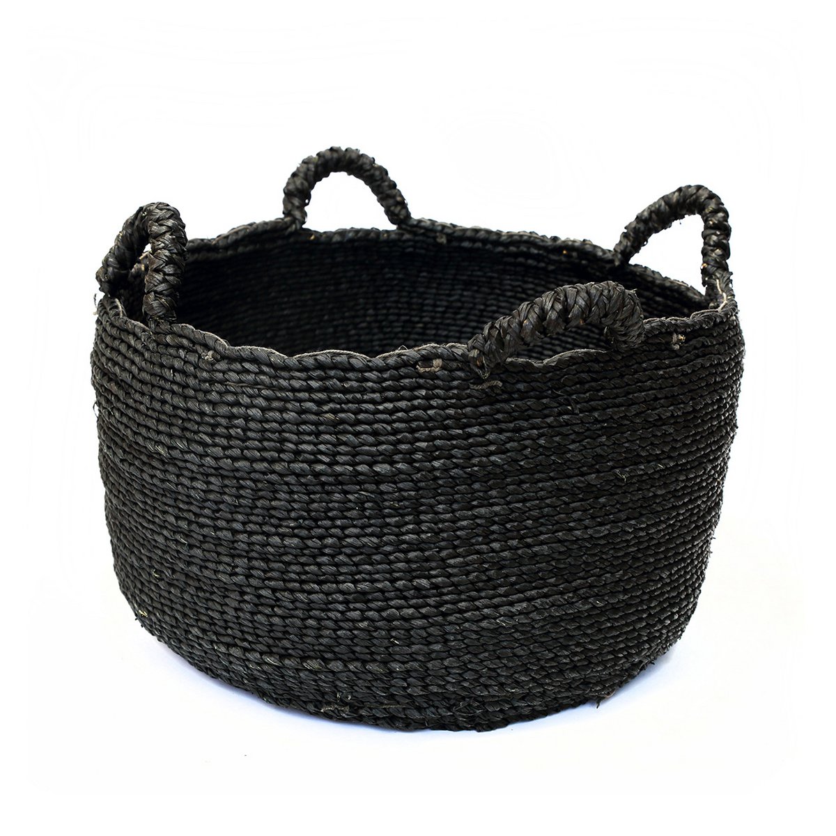Seagrass basket, black - Large, 60 cm