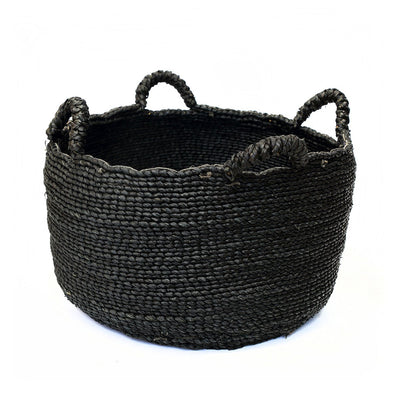 Seagrass basket, black - Large, 60 cm