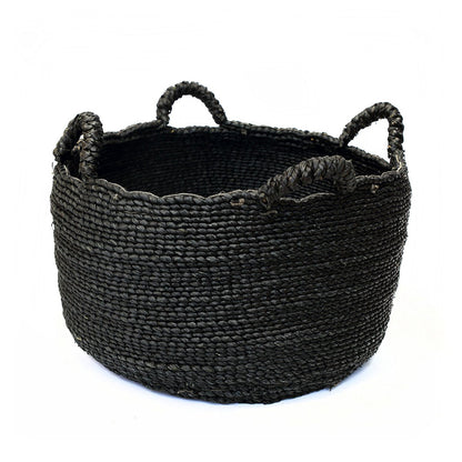 Seagrass basket, black - Large, 60 cm
