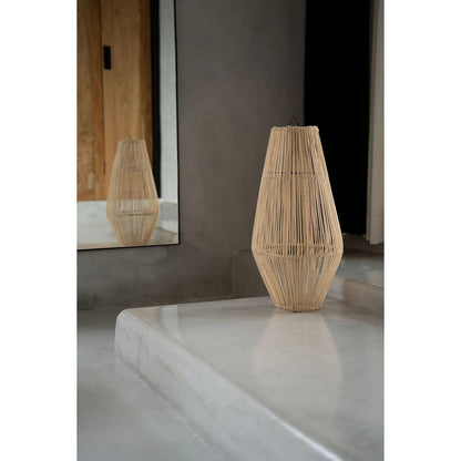 Rattan pendant shade, vertical poles – Afrodisiac Natural M