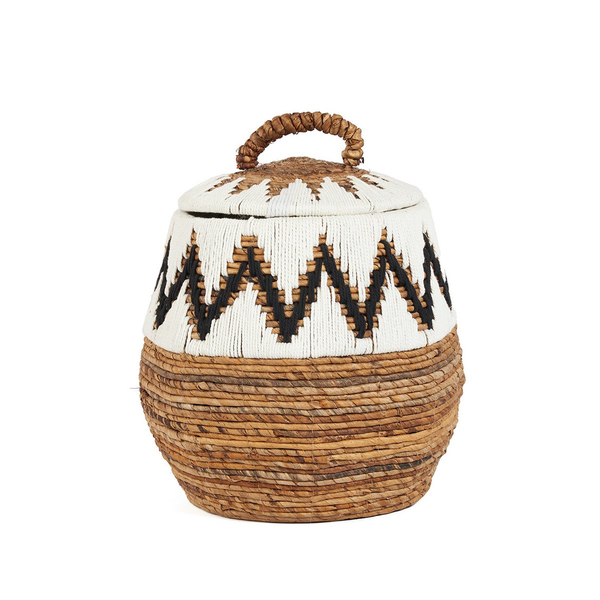 Palm leaf storage basket 44 × 47 cm - natural white