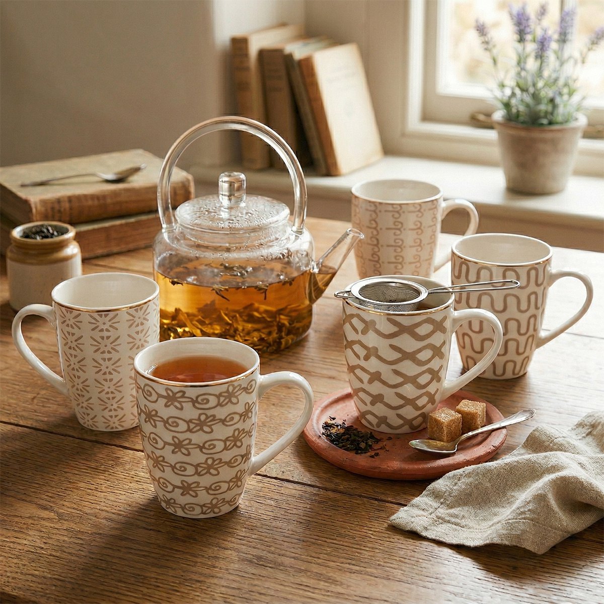 Glass teapot square form 2 litre 13×24×21.5 cm