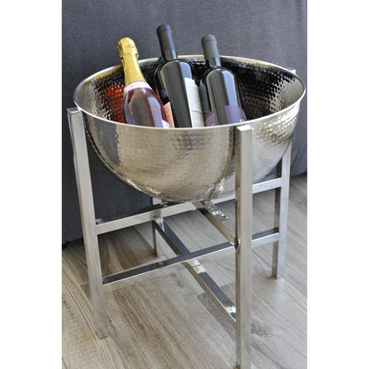 Champagnekøler i rustfrit stål, hamret, 42 cm - sæt med 2