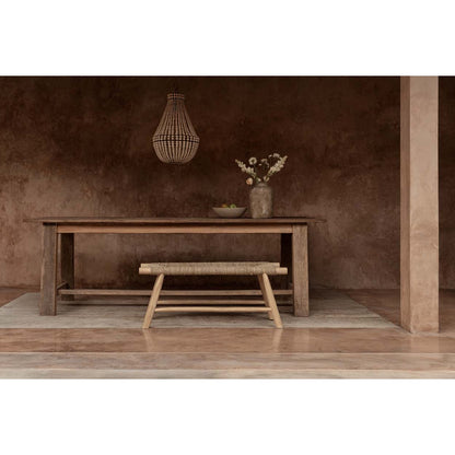 Jernlysekrone 40 × 73 cm - naturlig finish, Indonesien