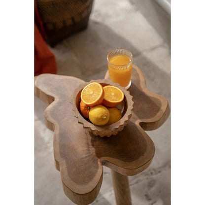 Teak root durian bowl, 20 cm – deep round form