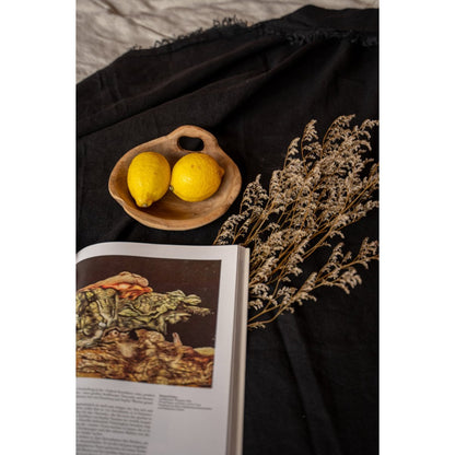 Linen tablecloth, black - 150 × 250 cm