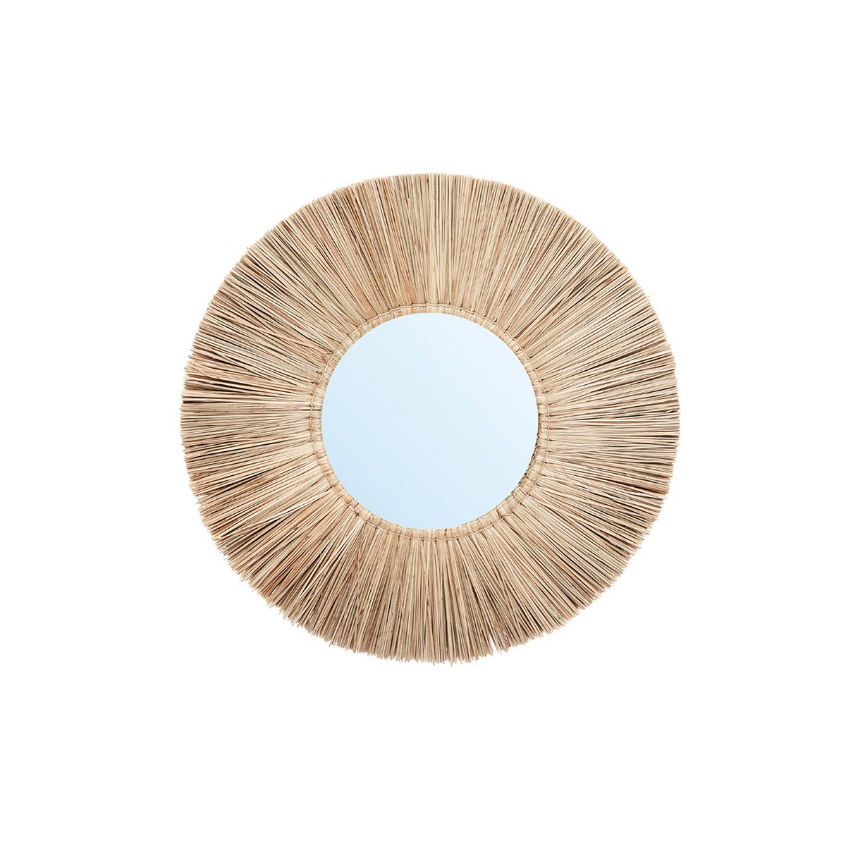 Grass mirror, round, 50 cm - coastal texture