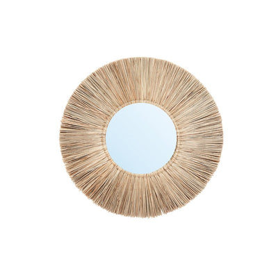 Grass mirror, round, 50 cm - coastal texture